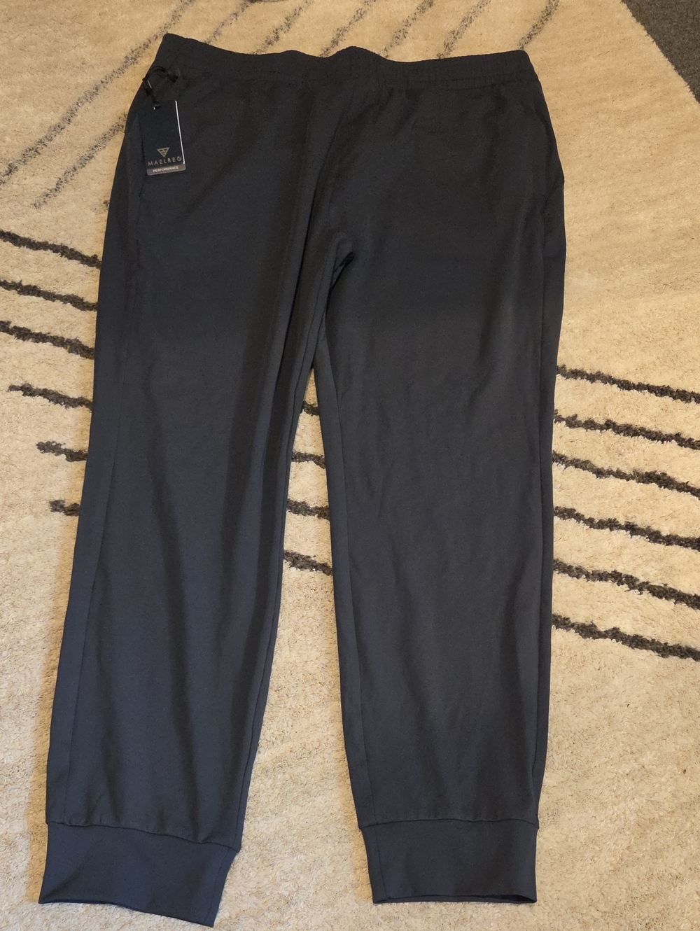 Men's  Dark Gray Joggers with Elastic Waist